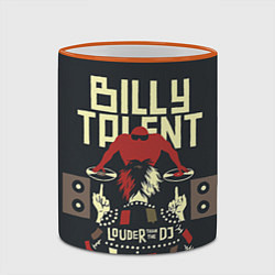 Кружка 3D Billy Talent: Louder than the DJ, цвет: 3D-оранжевый кант — фото 2