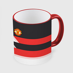 Кружка 3D Manchester United: Stipe, цвет: 3D-красный кант