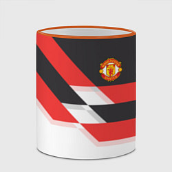 Кружка 3D Manchester United: Stipe, цвет: 3D-оранжевый кант — фото 2