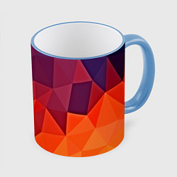 Кружка 3D Geometric, цвет: 3D-небесно-голубой кант