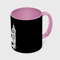 Кружка 3D Шерлок Холмс, цвет: 3D-белый + розовый