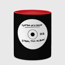 Кружка 3D SOAD: Steal this album, цвет: 3D-белый + красный — фото 2