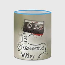 Кружка 3D Joy Asher: 13 reason why, цвет: 3D-небесно-голубой кант — фото 2