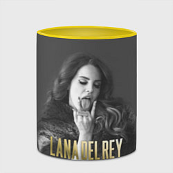 Кружка 3D Lana Del Rey: Sex, цвет: 3D-белый + желтый — фото 2