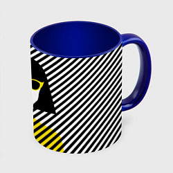 Кружка 3D Pop art girl, цвет: 3D-белый + синий