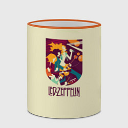 Кружка 3D Led Zeppelin Art, цвет: 3D-оранжевый кант — фото 2