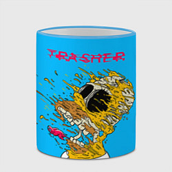 Кружка 3D Trasher Homer, цвет: 3D-небесно-голубой кант — фото 2