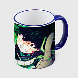 Кружка 3D Моя геройская академия, цвет: 3D-синий кант