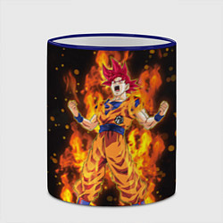 Кружка 3D Fire Goku цвета 3D-синий кант — фото 2