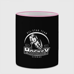 Кружка 3D Hockey League, цвет: 3D-розовый кант — фото 2
