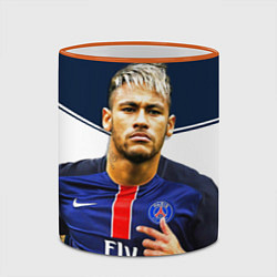 Кружка 3D Neymar: Fly Emirates, цвет: 3D-оранжевый кант — фото 2