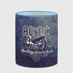 Кружка 3D ACDC пушка, цвет: 3D-небесно-голубой кант — фото 2