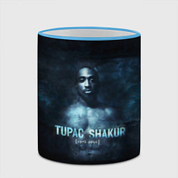 Кружка 3D Tupac Shakur 1971-1996, цвет: 3D-небесно-голубой кант — фото 2