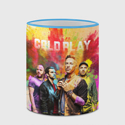 Кружка 3D Coldplay, цвет: 3D-небесно-голубой кант — фото 2