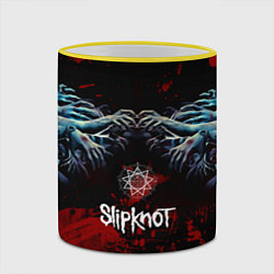 Кружка 3D Slipknot руки зомби, цвет: 3D-желтый кант — фото 2