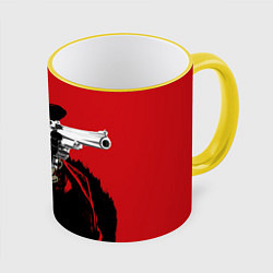 Кружка 3D Red Dead Redemption, цвет: 3D-желтый кант