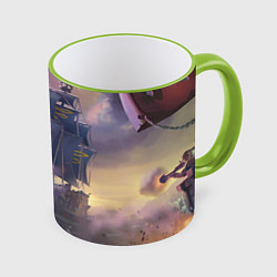 Кружка 3D Sea of thieves, цвет: 3D-светло-зеленый кант