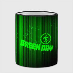 Кружка 3D Green Day лучи, цвет: 3D-черный кант — фото 2