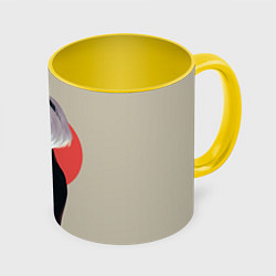 Кружка 3D Nier Automata, цвет: 3D-белый + желтый