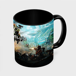 Кружка 3D Titanfall Battle, цвет: 3D-белый + черный