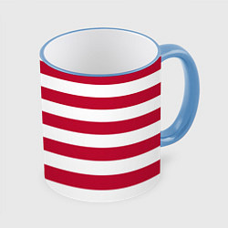 Кружка 3D USA Flag, цвет: 3D-небесно-голубой кант