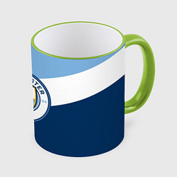 Кружка 3D FC Manchester City: Colors, цвет: 3D-светло-зеленый кант