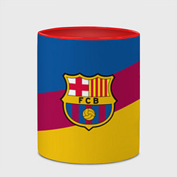 Кружка 3D FC Barcelona 2018 Colors, цвет: 3D-белый + красный — фото 2