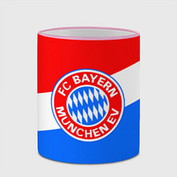 Кружка 3D FC Bayern: tricolor, цвет: 3D-розовый кант — фото 2