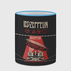 Кружка 3D Led Zeppelin: Mothership, цвет: 3D-небесно-голубой кант — фото 2