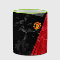 Кружка 3D FC Manchester United: Abstract, цвет: 3D-светло-зеленый кант — фото 2