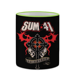 Кружка 3D Sum 41: 13 Voices, цвет: 3D-светло-зеленый кант — фото 2