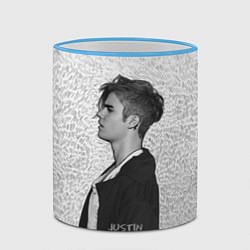 Кружка 3D Justin Bieber, цвет: 3D-небесно-голубой кант — фото 2