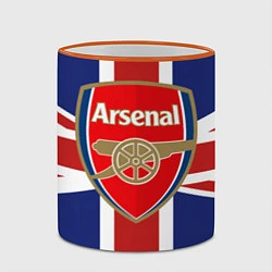 Кружка 3D FC Arsenal: England, цвет: 3D-оранжевый кант — фото 2