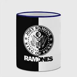 Кружка 3D Ramones B&W, цвет: 3D-синий кант — фото 2