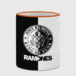 Кружка 3D Ramones B&W, цвет: 3D-оранжевый кант — фото 2