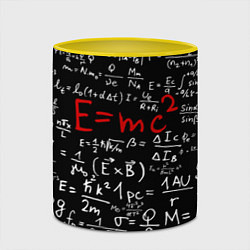 Кружка 3D E=mc2, цвет: 3D-белый + желтый — фото 2