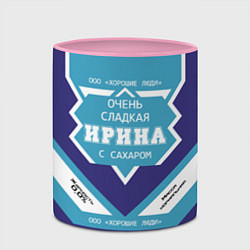 Кружка 3D Очень сладкая Ирина, цвет: 3D-белый + розовый — фото 2