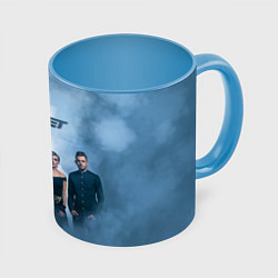 Кружка 3D Skillet: Smoke, цвет: 3D-белый + небесно-голубой