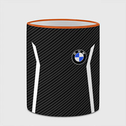 Кружка 3D BMW CARBON БМВ КАРБОН, цвет: 3D-оранжевый кант — фото 2
