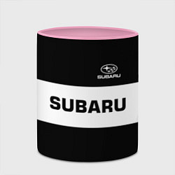 Кружка 3D Subaru: Black Sport, цвет: 3D-белый + розовый — фото 2
