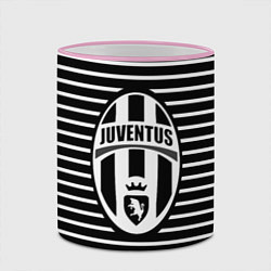 Кружка 3D FC Juventus: Black Lines, цвет: 3D-розовый кант — фото 2