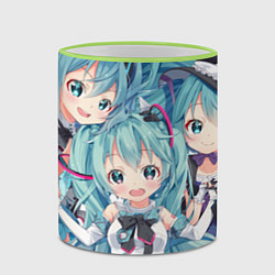 Кружка 3D Hatsune Miku, цвет: 3D-светло-зеленый кант — фото 2
