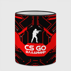 Кружка 3D CS:GO - Владимир, цвет: 3D-черный кант — фото 2