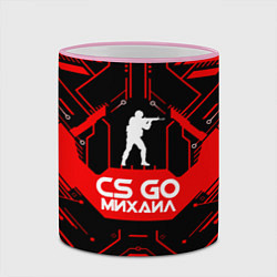 Кружка 3D CS:GO - Михаил, цвет: 3D-розовый кант — фото 2