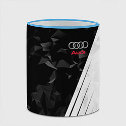 Кружка 3D Audi: Black Poly, цвет: 3D-небесно-голубой кант — фото 2