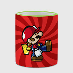 Кружка 3D Super Mario: Red Illusion, цвет: 3D-светло-зеленый кант — фото 2
