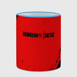 Кружка 3D Rainbow Six Siege: Blood Style, цвет: 3D-небесно-голубой кант — фото 2
