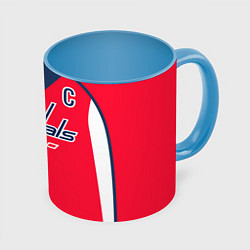 Кружка 3D Washington Capitals: Ovechkin Red, цвет: 3D-белый + небесно-голубой