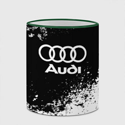 Кружка 3D Audi: Black Spray, цвет: 3D-зеленый кант — фото 2