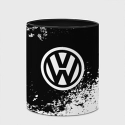 Кружка 3D Volkswagen: Black Spray, цвет: 3D-белый + черный — фото 2